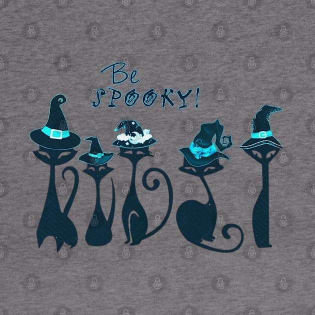 Be Spooky! Vintage Witch Cats by Black Cat Alley